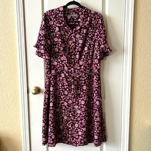 Sharagano Floral dress size 16 NWOT